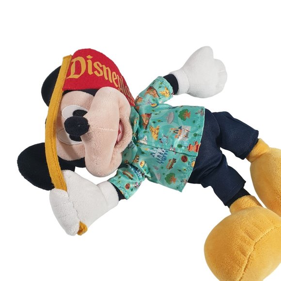 Mickey Mouse Disney Plush Toy Hawaiian Shirt Disneyland Resort Souvenir Banner - Picture 2 of 5